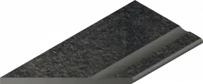 Блэк Бортик 30X60 С Выемкой Закругленный Левый